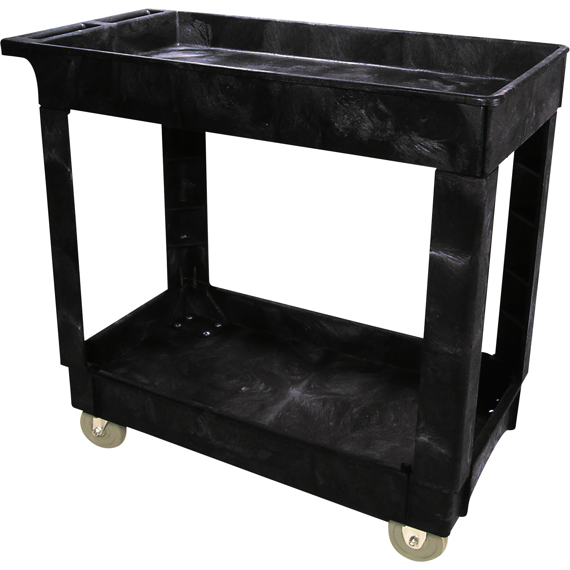 Rubbermaid 2-Shelf Cart — 500-Lb. Capacity, Model# FG9T6600BLA